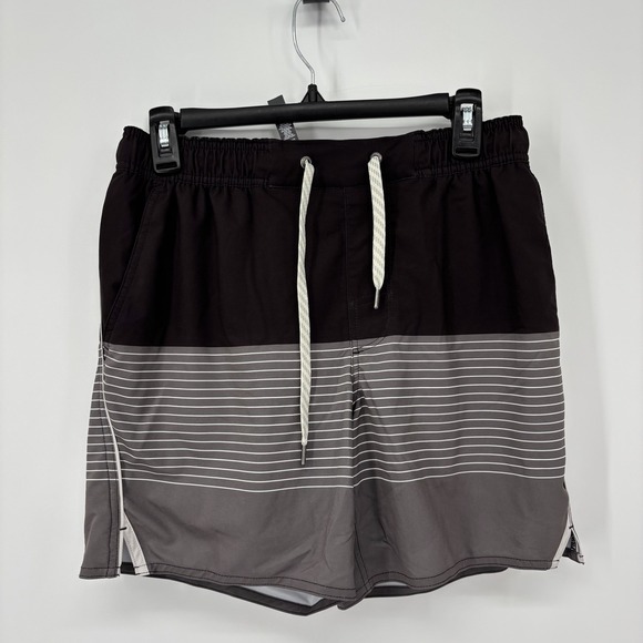 Vuori Other - Vuori Trail Shorts 2.0 Mens Small Brown Gray Striped V341 Performance 6" Inseam